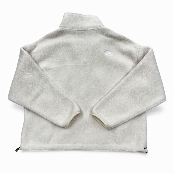 The North face White Ivory Warm Fleece Half Zip Pullover Jacket Women's Large - Picture 9 of 9